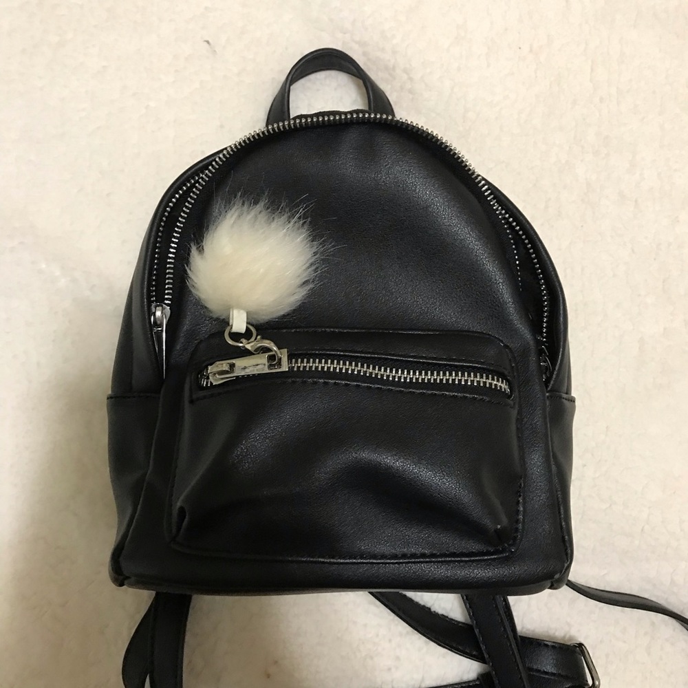 Black mini backpack